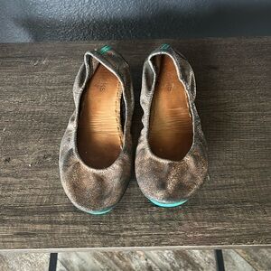 Tieks Brown Ballet Flats with Elastic Edges